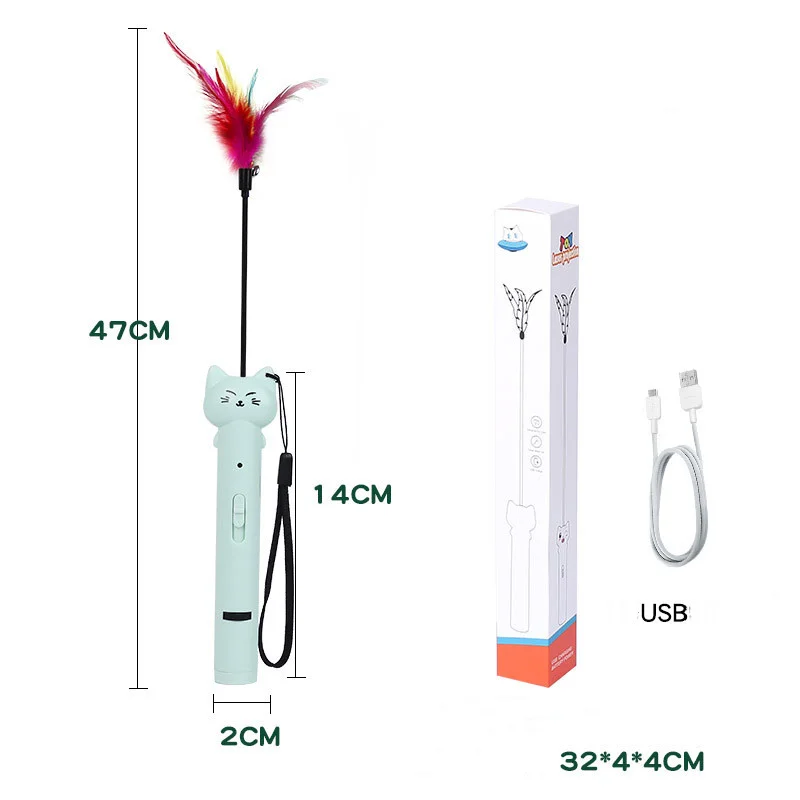 The Ultimate Cat Laser Pointer - 🐾 Attention cat lovers! Meet the Ultimate Cat Laser Pointer - the perfect toy for your kitty. 😻 With 5 interchangeable laser patterns and a removable feather, this smart 2 in 1 cat teaser toy will keep your kitty entertained and active. And with its cute kitty-shaped enclosure, it's a toy that's sure to delight both you and your cat. 🐱. 🎁 Share with your friends who love their cats too! 🚀 #catlovers #cattoys #ultimatelaserpointer - THE-FUN-0-1 The Ultimate Cat Laser Pointer - Image 4