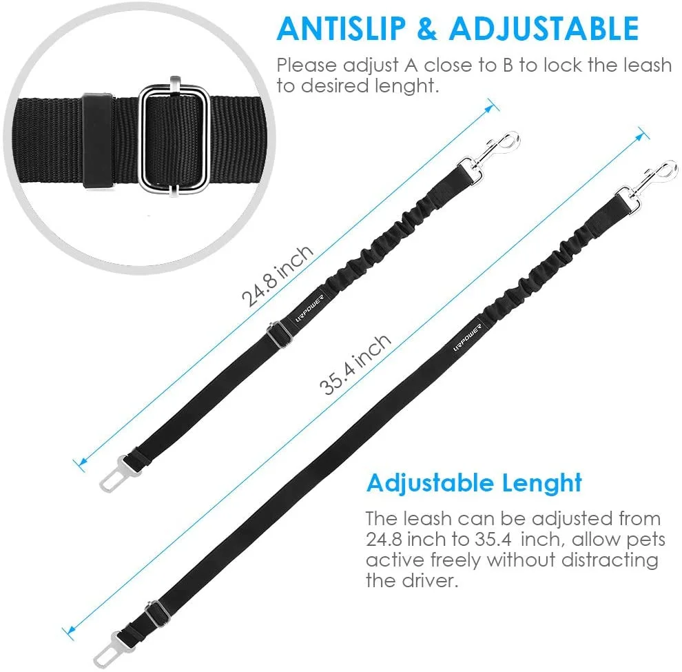 Pet Safety Belt - Attention all pet owners! Keep your pet safe and secure while driving with the innovative Pet Safety Belt. Featuring an elasticized lead and a secure hook and clip, this essential accessory ensures your pet stays comfortable and protected during sudden stops, or open doors. Easy to install. #PetSafetyBelt #DriveSafeWithPets #FurryFriendsOnTheGo - PET-LIF-0-2 Pet Safety Belt - Image 9