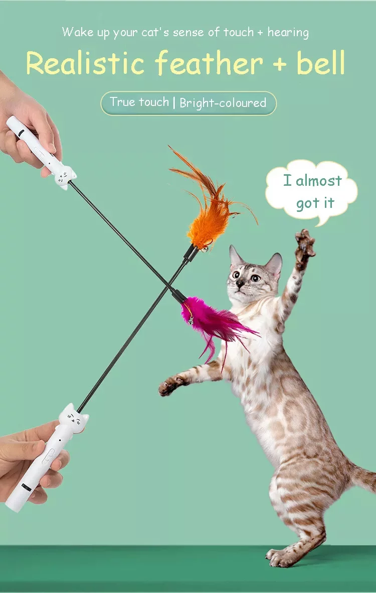 The Ultimate Cat Laser Pointer - 🐾 Attention cat lovers! Meet the Ultimate Cat Laser Pointer - the perfect toy for your kitty. 😻 With 5 interchangeable laser patterns and a removable feather, this smart 2 in 1 cat teaser toy will keep your kitty entertained and active. And with its cute kitty-shaped enclosure, it's a toy that's sure to delight both you and your cat. 🐱. 🎁 Share with your friends who love their cats too! 🚀 #catlovers #cattoys #ultimatelaserpointer - THE-FUN-0-1 The Ultimate Cat Laser Pointer - Image 8