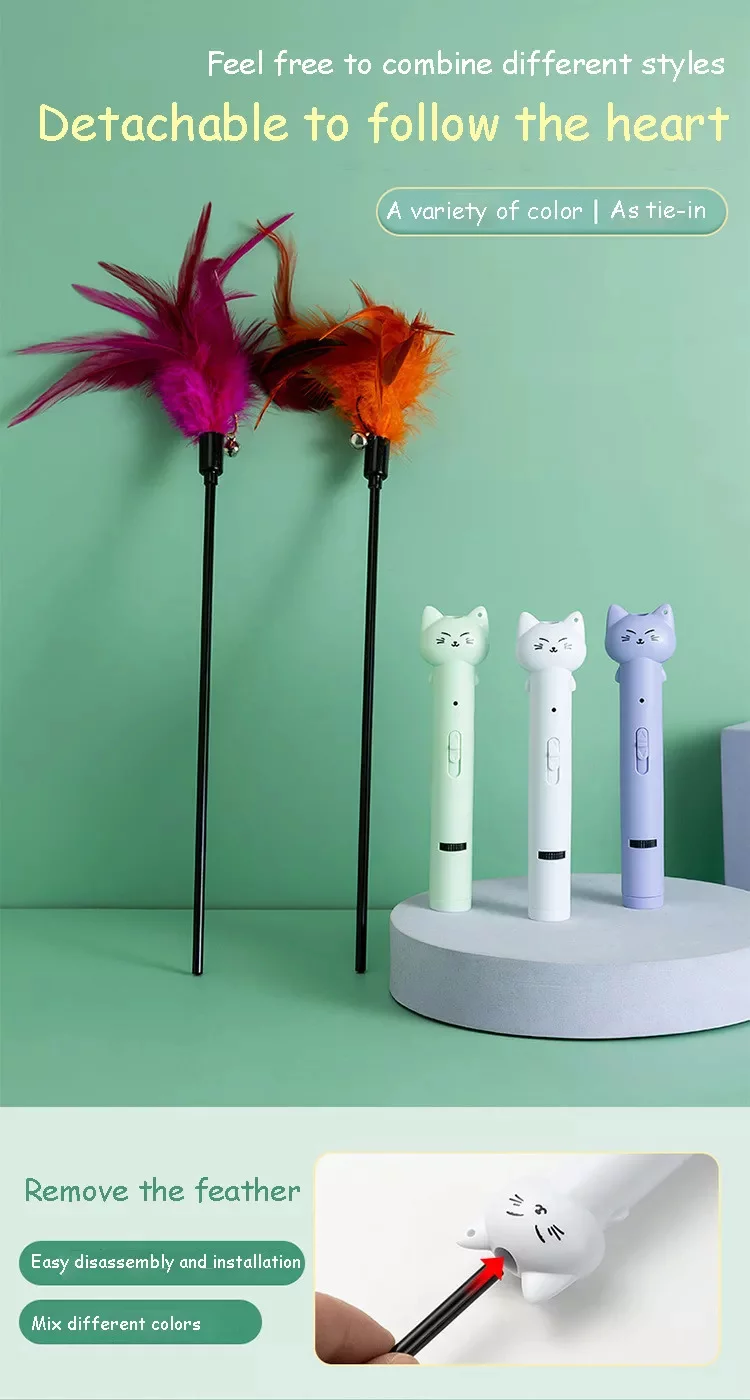 The Ultimate Cat Laser Pointer - 🐾 Attention cat lovers! Meet the Ultimate Cat Laser Pointer - the perfect toy for your kitty. 😻 With 5 interchangeable laser patterns and a removable feather, this smart 2 in 1 cat teaser toy will keep your kitty entertained and active. And with its cute kitty-shaped enclosure, it's a toy that's sure to delight both you and your cat. 🐱. 🎁 Share with your friends who love their cats too! 🚀 #catlovers #cattoys #ultimatelaserpointer - THE-FUN-0-1 The Ultimate Cat Laser Pointer