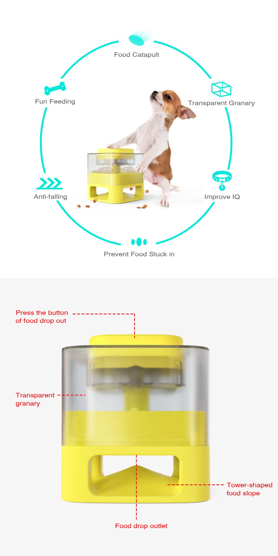 Press the Button Doggie Treat Dispenser