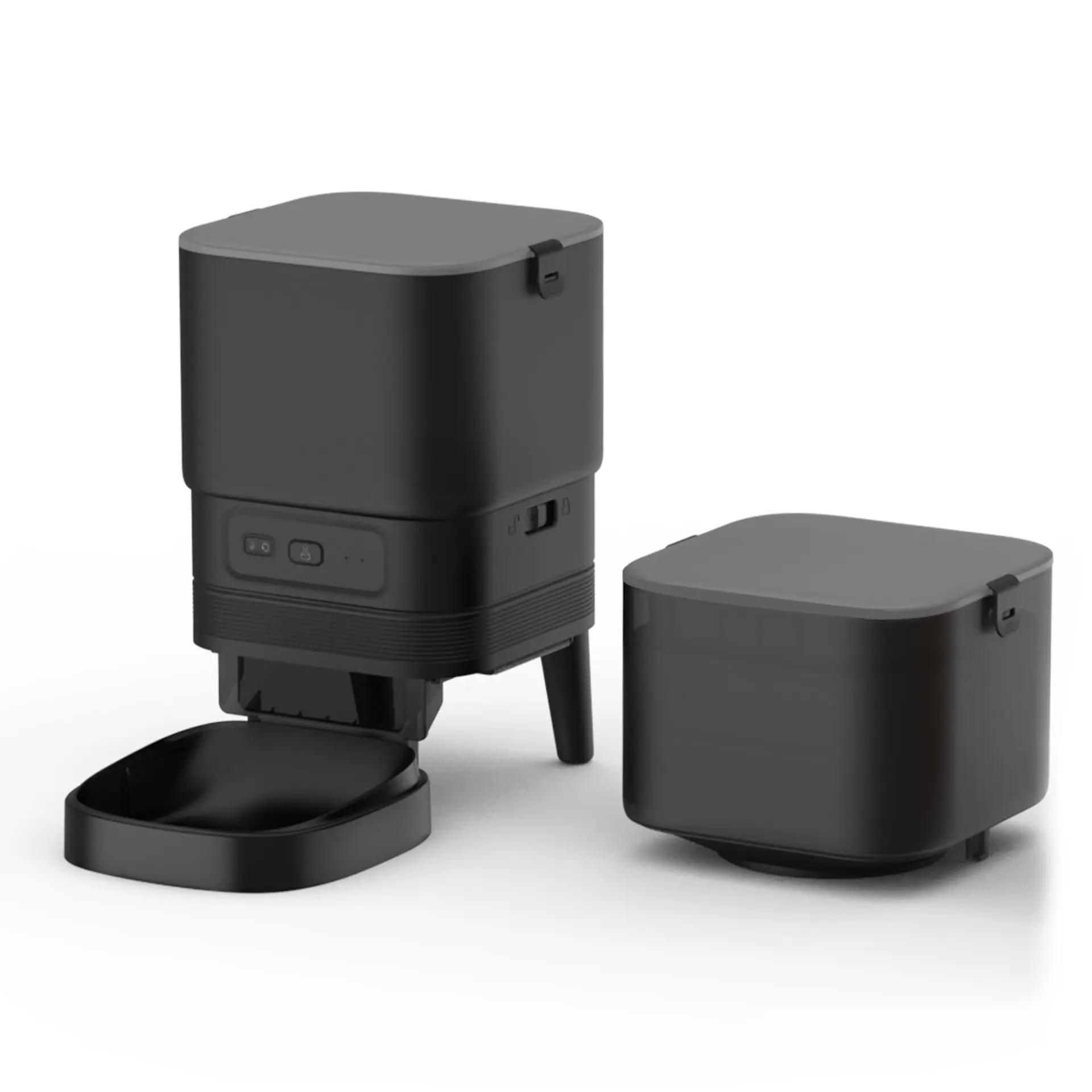 Elegant Connected Auto Feeder - The <strong>Elegant Connected Auto Feeder</strong> is a sleek, WiFi-enabled pet feeder designed for busy pet owners. With a 4-liter food tank and customizable portion control, it ensures consistent, scheduled feeding to support your pet’s health. Made from durable, food-grade ABS, it offers advanced features like automatic blockage reversal and low food/battery alerts. This feeder allows for remote management via a user-friendly app, making feeding convenient even when you're not home. - elegant-feeder-01 Elegant Connected Auto Feeder - Image 17