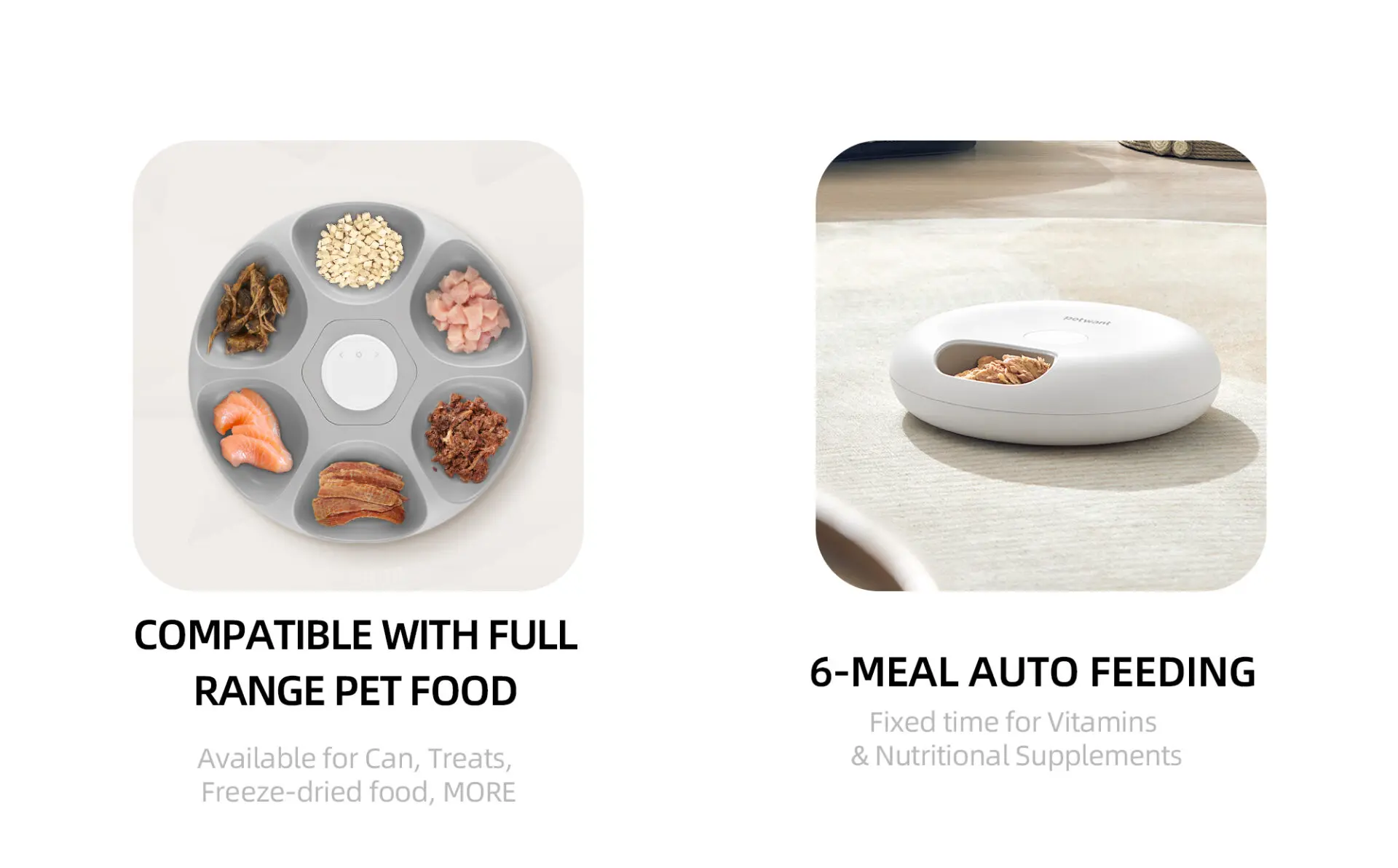 Cool Bowl Smart Feeder - The <strong>Cool Bowl Smart Feeder</strong> offers a convenient, app-controlled solution for precise and automated pet feeding. With WiFi-enabled remote access, you can easily set feeding times and portion sizes from anywhere, ensuring your pet is fed on schedule. Its <strong>precision feeding</strong> helps with portion control, while features like <strong>six-meal capacity</strong>, a <strong>24-hour ice box</strong>, and a <strong>30-day battery life</strong> make it both reliable and practical. Ideal for busy pet owners, the feeder promotes consistent routines and supports healthy diets. - cool-feeder-01 Cool Bowl Smart Feeder - Image 5