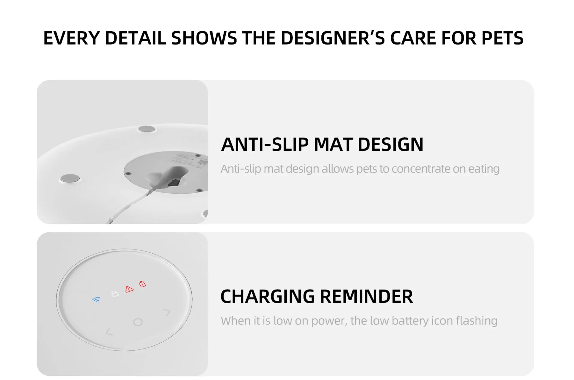 Cool Bowl Smart Feeder - The <strong>Cool Bowl Smart Feeder</strong> offers a convenient, app-controlled solution for precise and automated pet feeding. With WiFi-enabled remote access, you can easily set feeding times and portion sizes from anywhere, ensuring your pet is fed on schedule. Its <strong>precision feeding</strong> helps with portion control, while features like <strong>six-meal capacity</strong>, a <strong>24-hour ice box</strong>, and a <strong>30-day battery life</strong> make it both reliable and practical. Ideal for busy pet owners, the feeder promotes consistent routines and supports healthy diets. - cool-feeder-01 Cool Bowl Smart Feeder - Image 8