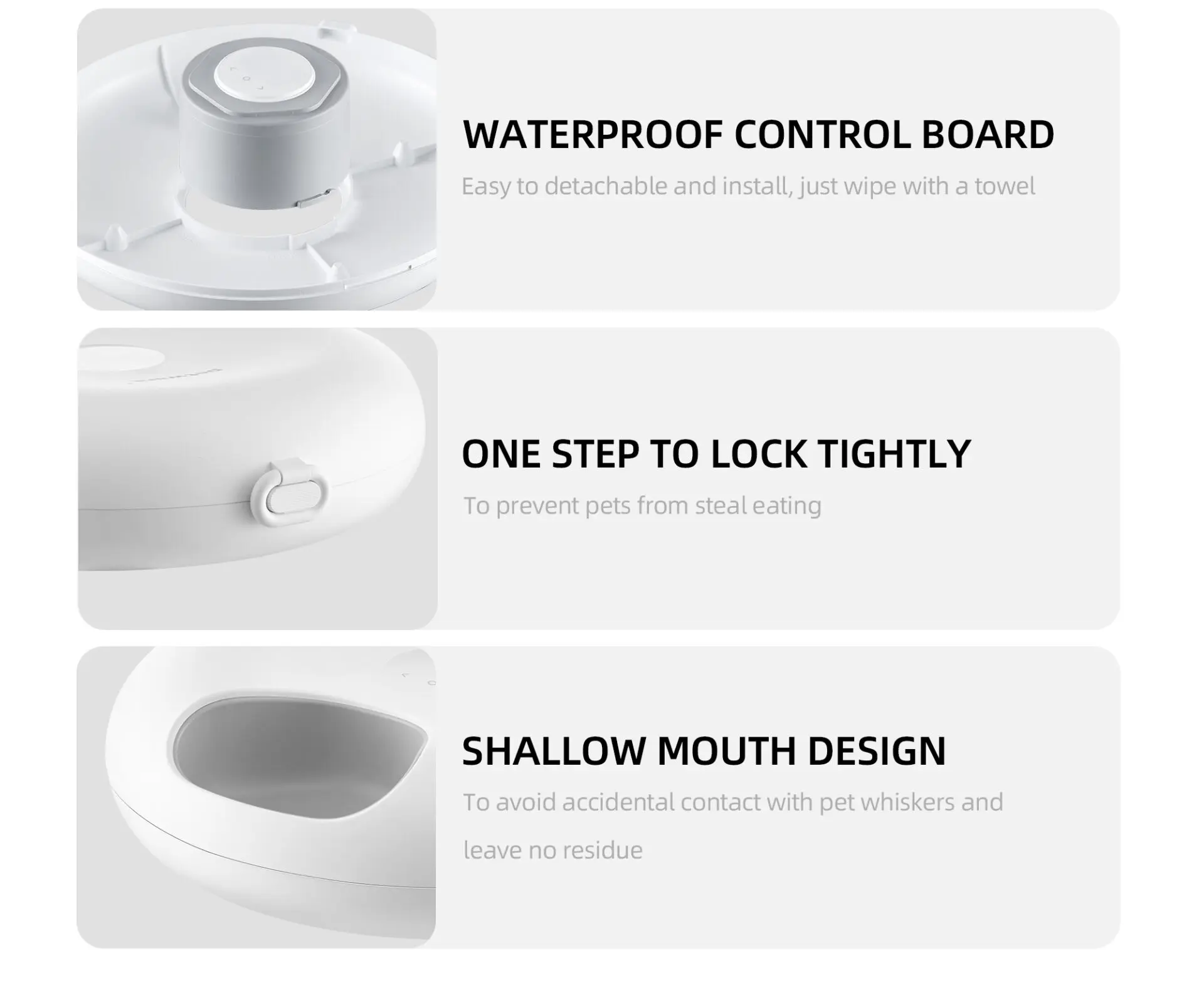 Cool Bowl Smart Feeder - The <strong>Cool Bowl Smart Feeder</strong> offers a convenient, app-controlled solution for precise and automated pet feeding. With WiFi-enabled remote access, you can easily set feeding times and portion sizes from anywhere, ensuring your pet is fed on schedule. Its <strong>precision feeding</strong> helps with portion control, while features like <strong>six-meal capacity</strong>, a <strong>24-hour ice box</strong>, and a <strong>30-day battery life</strong> make it both reliable and practical. Ideal for busy pet owners, the feeder promotes consistent routines and supports healthy diets. - cool-feeder-01 Cool Bowl Smart Feeder - Image 9